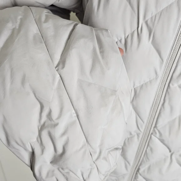 Uniqlo Women's Light Gray Puffer Jacket PUFFTECH Parka Size L - Picture 3 of 8